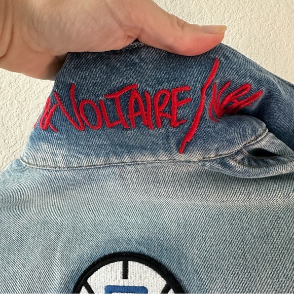 ZADIG & VOLTAIRE x NBA LA CLIPPERS Denim Button Down Denim Jacket SZ M - Picture 7 of 9
